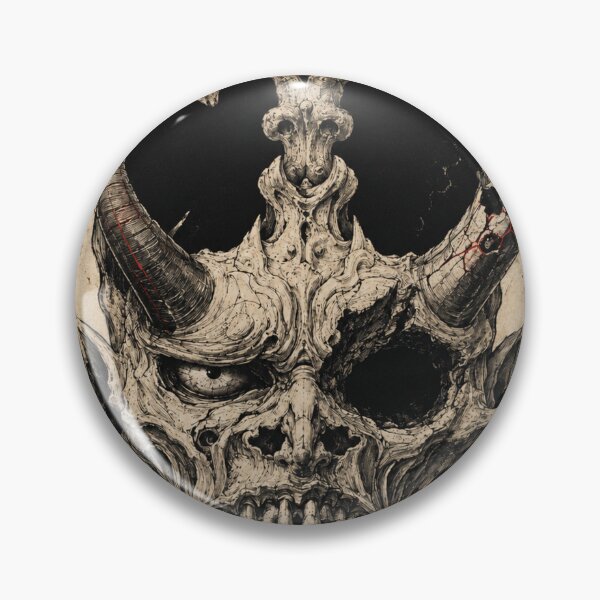Item preview, Nested Horned Skulls in Gothic Japanese Ink designed and sold by MouradStudio.