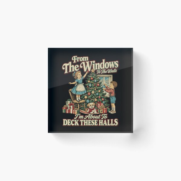 Item preview, From The Windows To The Walls Deck These Halls Funny Christmas Design designed and sold by QSoShop.