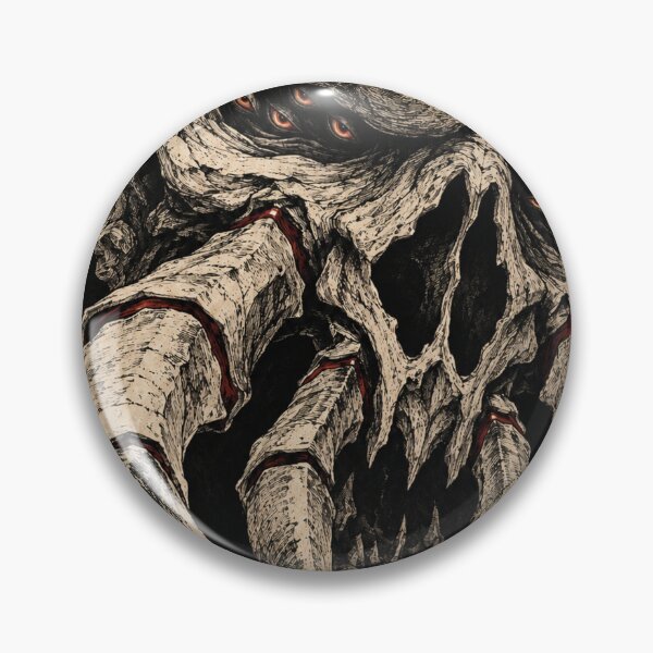 Item preview, Many-Eyed Horned Skull in Gothic Japanese Ink designed and sold by MouradStudio.