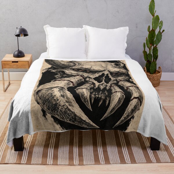 Item preview, Many-Eyed Horned Skull in Gothic Japanese Ink designed and sold by MouradStudio.