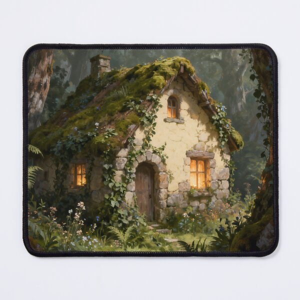 Item preview, Fantasy Stone Cottage in Enchanted Forest designed and sold by stylishdzign.