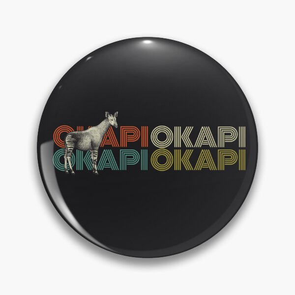 Artikelvorschau, Vintage Okapi Retro Schriftart – Kongolesische Giraffe – Rettet das Okapi entworfen und verkauft von Bangtees.