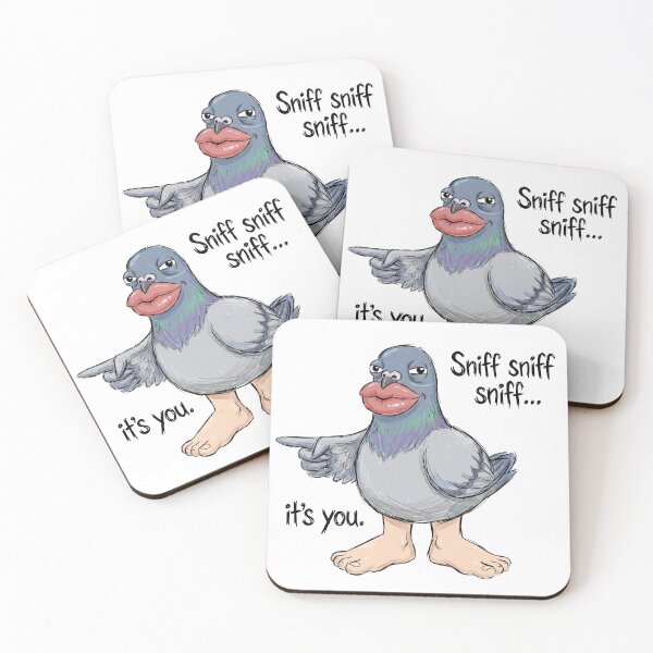 Item preview, Funny Whispering Pigeon With Human Lips Pointing Sniff Sniff Sniff It's You designed and sold by Sekla-Studio.