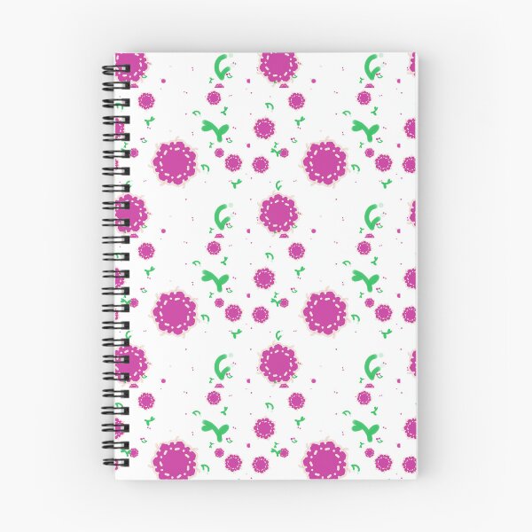 Item preview, Seamless pattern with abstract pink flowers and green leaves on white background for textile design and fashion fabric  designed and sold by The Mandala Oasis.