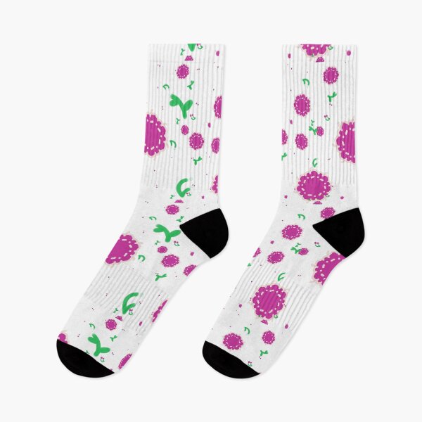 Item preview, Seamless pattern with abstract pink flowers and green leaves on white background for textile design and fashion fabric  designed and sold by The Mandala Oasis.
