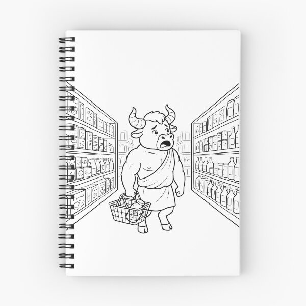 Item preview, Minotaur in the Supermarket Funny Greek Mythology designed and sold by MythoWorldddd.