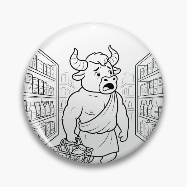 Item preview, Minotaur in the Supermarket Funny Greek Mythology designed and sold by MythoWorldddd.