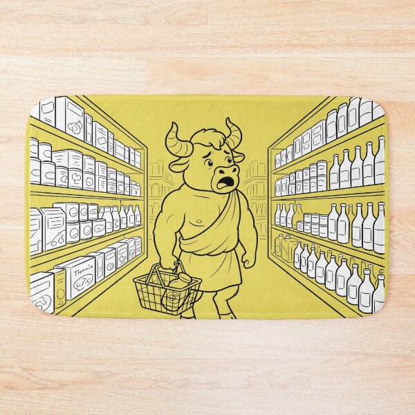 Item preview, Minotaur in the Supermarket Funny Greek Mythology designed and sold by MythoWorldddd.