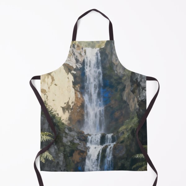 Item preview, Majestic Forest Waterfall Landscape Artwork designed and sold by stylishdzign.