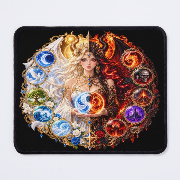 Item preview, Angel and Demon Goddess – Light and Darkness designed and sold by TroviTutto.