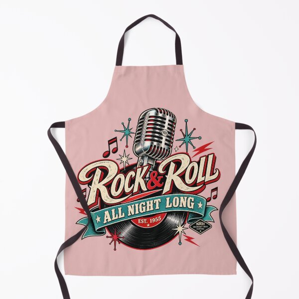Item preview, Rock & Roll All Night Long – 1950s Rockabilly Art designed and sold by Normandy Road Heritage™ - Vintage Garage Art.