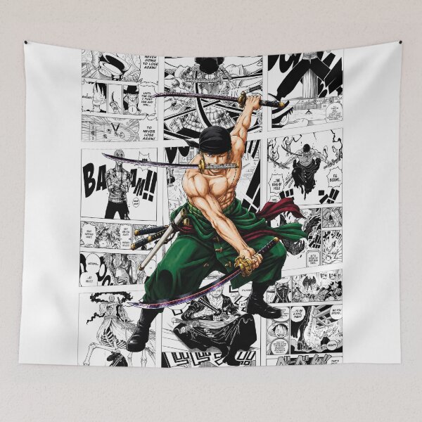 Item preview, Zoro Inspired Manga Panel Poster | Black & White Collage designed and sold by marionrien.