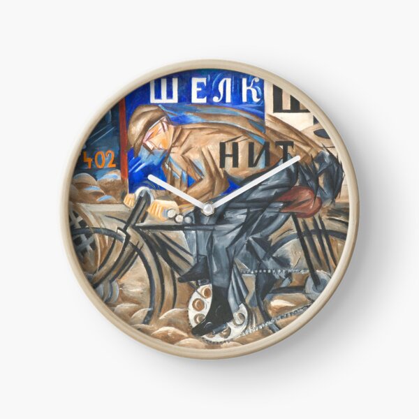 Item preview, The Cyclist, oil on canvas painting print by Natalia Goncharova designed and sold by Jéanpaul  Ferro.