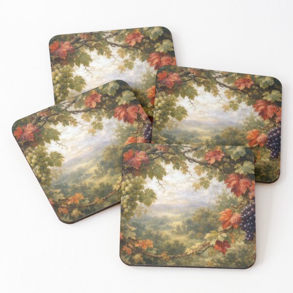Item preview, Vineyards with a gentle, mist-shrouded landscape designed and sold by Sigtrix.