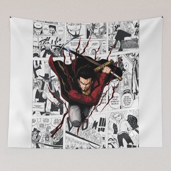 Item preview, Mihawk Inspired Manga Panel Poster | Black & White Collage designed and sold by marionrien.