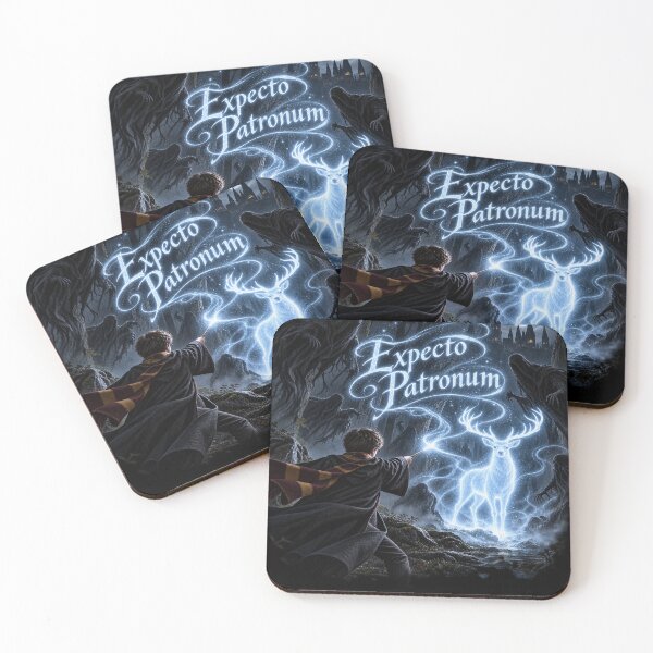 Item preview, Expecto Patronum – Magical Stag in the Dark Forest designed and sold by Lumvero.