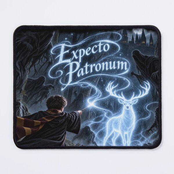Item preview, Expecto Patronum – Magical Stag in the Dark Forest designed and sold by Lumvero.