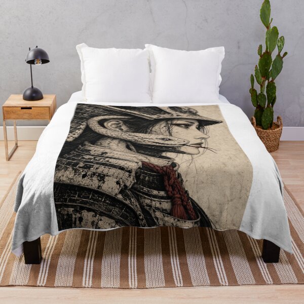 Item preview, Serpent Samurai Woman in Gothic Japanese Ink Style designed and sold by MouradStudio.