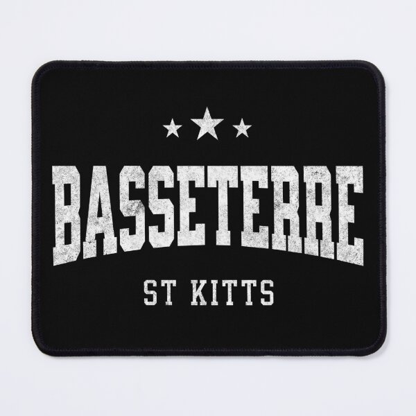 Item preview, Basseterre Saint Kitts and Nevis Vintage Varsity Distressed Retro College Travel Design designed and sold by NiceTeeClub.