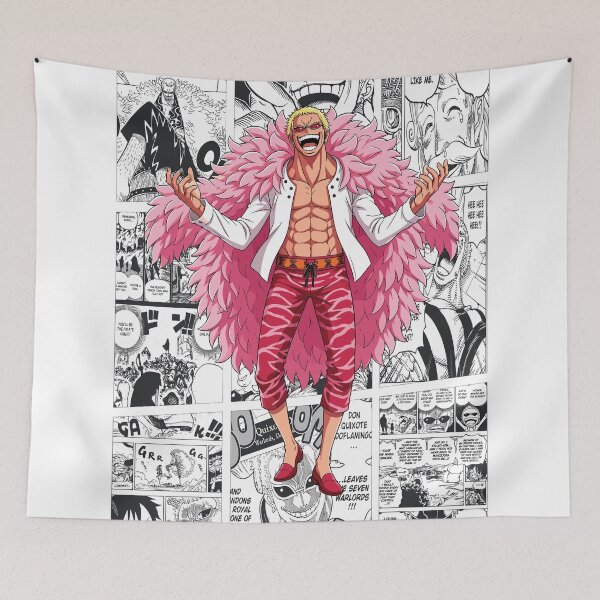 Item preview, Doflaminggo Inspired Manga Panel Poster | Black & White Collage designed and sold by marionrien.