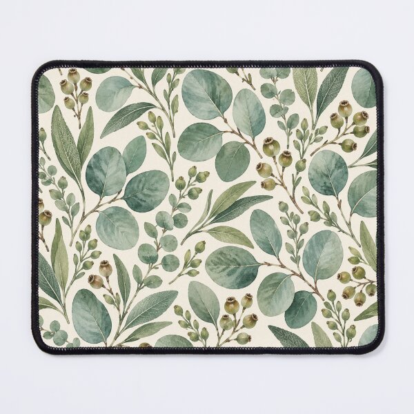 Item preview, Vintage Watercolor Eucalyptus Leaves Botanical Seamless Pattern designed and sold by SayMaria.