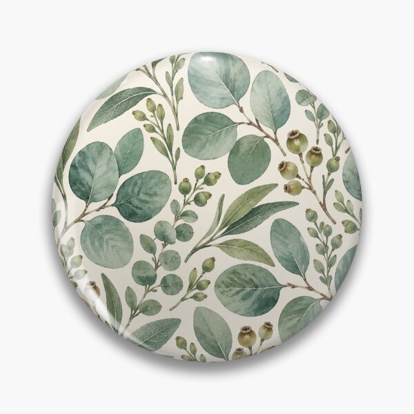 Item preview, Vintage Watercolor Eucalyptus Leaves Botanical Seamless Pattern designed and sold by SayMaria.