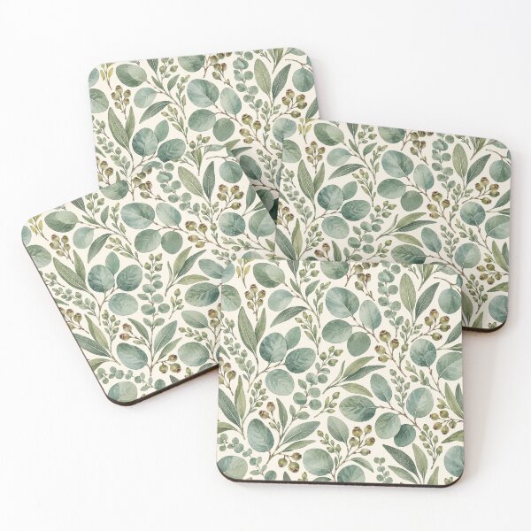 Item preview, Vintage Watercolor Eucalyptus Leaves Botanical Seamless Pattern designed and sold by SayMaria.