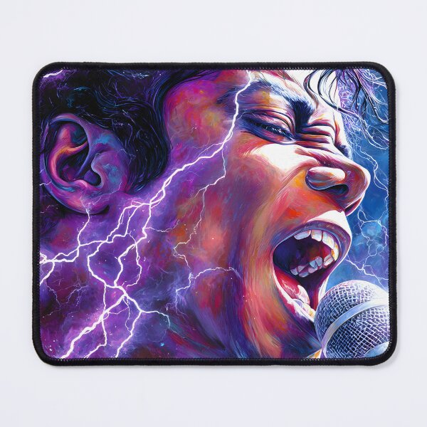 Item preview, Dynamic Portrait of a Singer with Vibrant Colors designed and sold by Artessie.