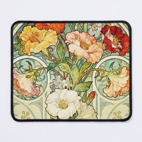 Item preview, Alphonse Mucha Flowers1896 designed and sold by maniacfitness.