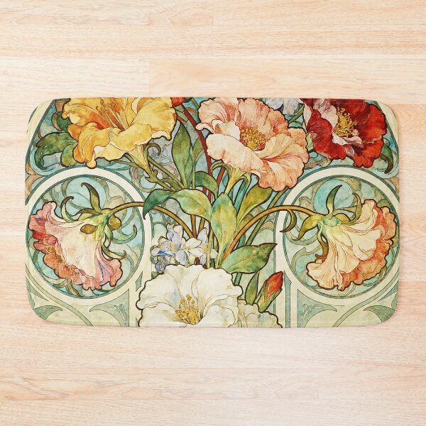 Item preview, Alphonse Mucha Flowers1896 designed and sold by maniacfitness.