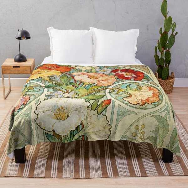 Item preview, Alphonse Mucha Flowers1896 designed and sold by maniacfitness.