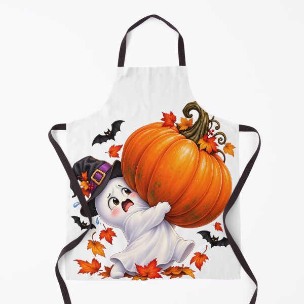 Item preview, Funny Halloween Ghost – Too Big Pumpkin designed and sold by Clothes With Smiling Animals Walt Gral.