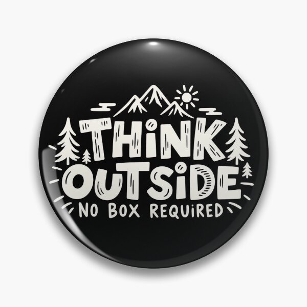 Item preview, Think Outside No Box Required Outdoor Adventure Typography designed and sold by DesignArtist.ia.