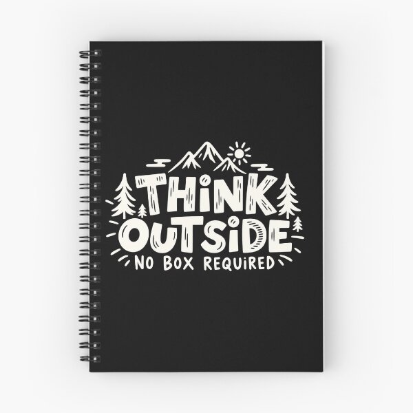 Item preview, Think Outside No Box Required Outdoor Adventure Typography designed and sold by DesignArtist.ia.
