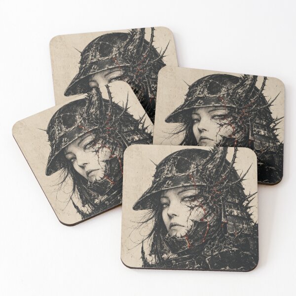 Item preview, Thorned Female Samurai with Red Fissures designed and sold by MouradStudio.