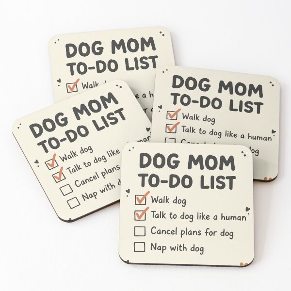 Item preview, Sarcastic Dog Mom Checklist designed and sold by SAPURV.