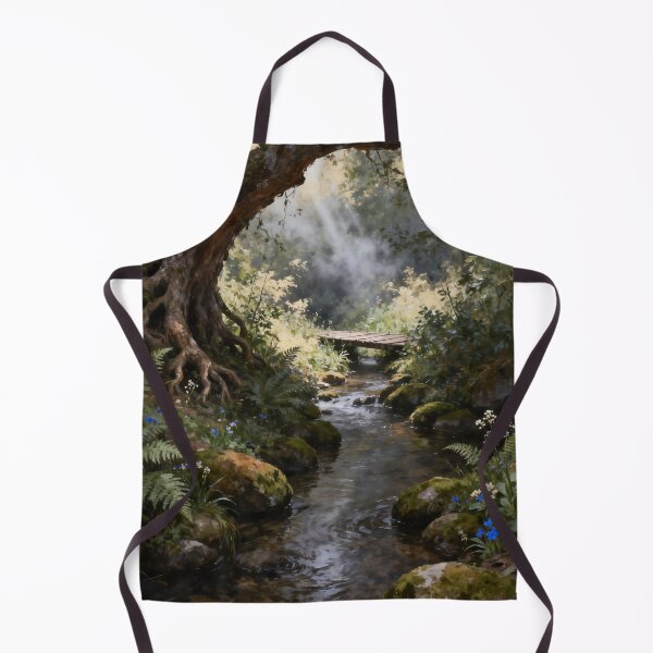 Item preview, Tranquil Forest Stream Woodland Landscape designed and sold by stylishdzign.