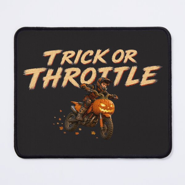 Item preview, Trick or Throttle Halloween Pumpkin Dirt Bike designed and sold by Mercy&Cooper.