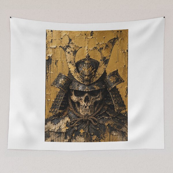 Item preview, Golden Skull Samurai Helmet with Dragon Crest designed and sold by MouradStudio.