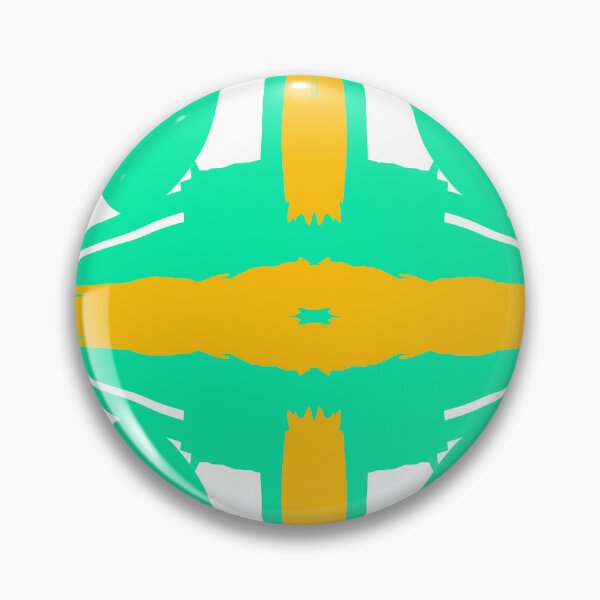 Item preview, Bold Turquoise and Yellow Symmetrical Abstract Graffiti Art designed and sold by meghnad.