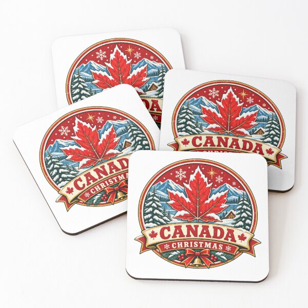 Item preview, Canada Christmas Shirt – Maple Leaf Snow Retro Holiday Badge Design designed and sold by Globalcitytees.