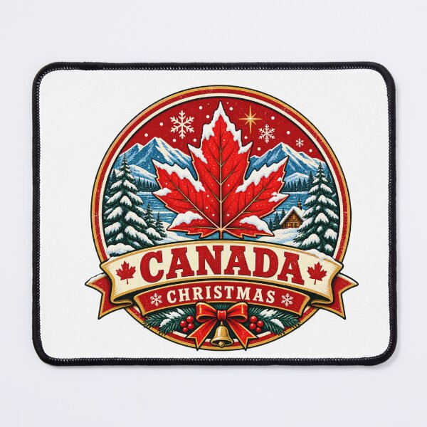 Item preview, Canada Christmas Shirt – Maple Leaf Snow Retro Holiday Badge Design designed and sold by Globalcitytees.
