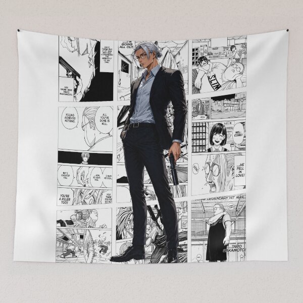 Item preview, Sakamoto Inspired Manga Panel Poster | Black & White Collage designed and sold by marionrien.