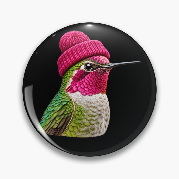 Item preview, Lindo colibrí invernal con gorro rosa – Pájaro colorido designed and sold by WILLIAMS-BR.