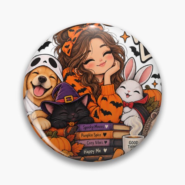 Item preview, Just a Girl Who Loves Spooky Season – Cute Halloween Friends designed and sold by Zaveroa.