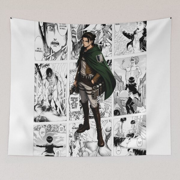 Item preview, Eren Inspired Manga Panel Poster | Black & White Collage designed and sold by marionrien.