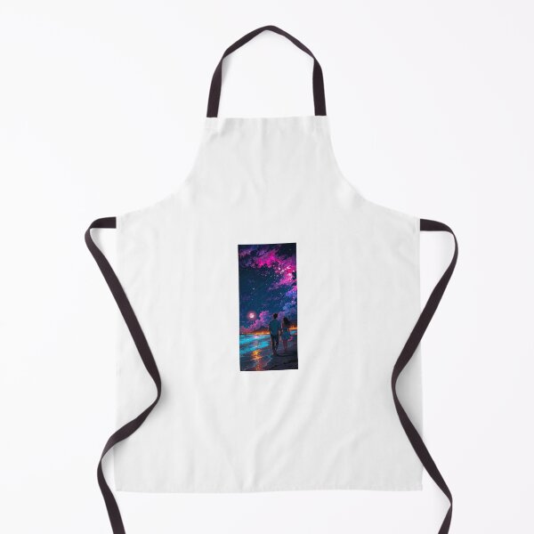 Item preview, Starlit Beach Romance – Anime Couple Under the Night Sky designed and sold by theunifystore.
