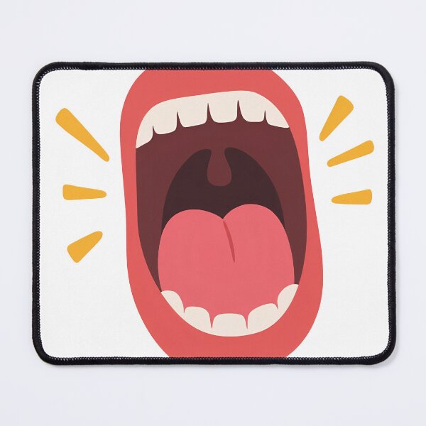 Item preview, "Wide Open Cartoon Screaming Mouth with Sound Burst Lines" designed and sold by meghnad.