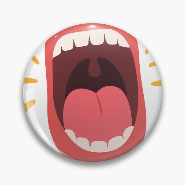 Item preview, "Wide Open Cartoon Screaming Mouth with Sound Burst Lines" designed and sold by meghnad.