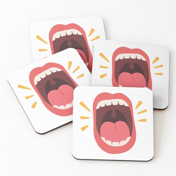 Item preview, "Wide Open Cartoon Screaming Mouth with Sound Burst Lines" designed and sold by meghnad.